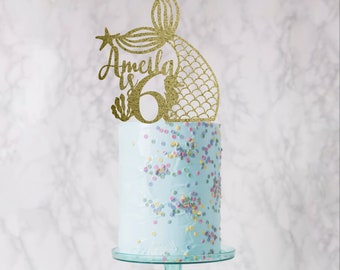 Mermaid Birthday Party Cake Topper