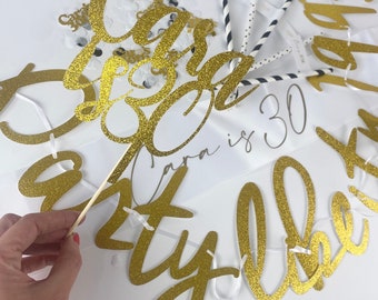 ANY TEXT Personalised Custom Made Party Decoration BUMPER Box | B01458