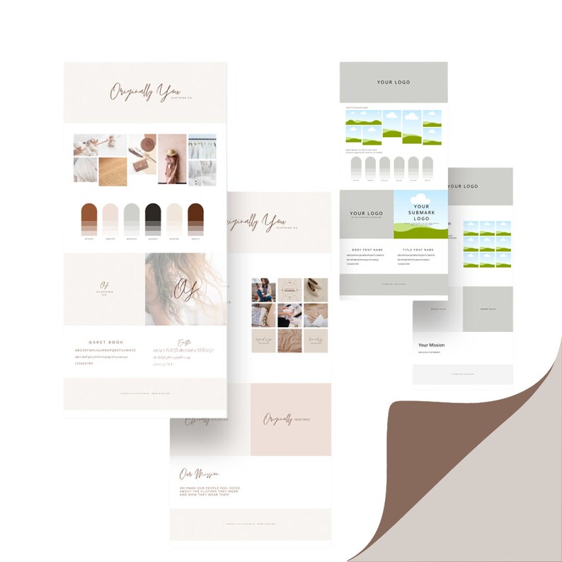 Editable Brand Guideline Templates for CANVA | Branding | Logo ...