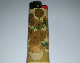 Custom Van Gogh Sunflowers Lighter