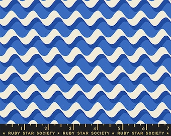 Ruby Star Society Water Collaborative Collection - Ripple Print in Royal Blue (Item # RS5128 12) - yardage