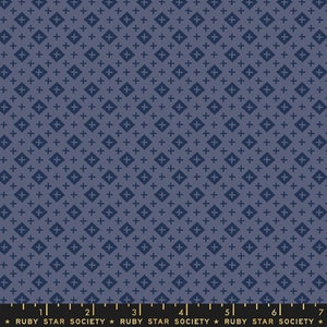 Moonglow by Alexia Marcelle Abegg for Ruby Star Society - Basket Print in Periwinkle (Item # RS4082 18) - yardage