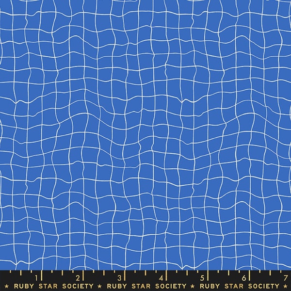 Ruby Star Society Water Collaborative Collection - Pool Tiles Print in Royal Blue (Item # RS5131 16) - yardage
