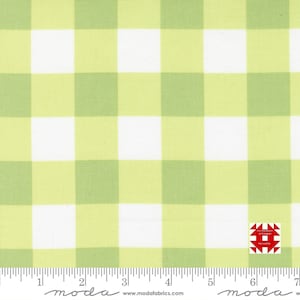Moda Sunwashed autorstwa Corey&#39;a Yodera z Coriander Quilts - nadruk w kratkę na jasnolimonkowym (nr artykułu 29165 15) - metraż