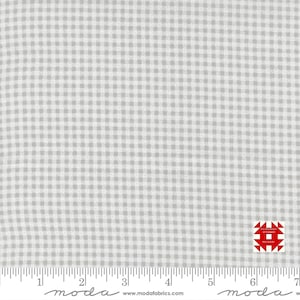 Moda Peachy Keen by Corey Yoder of Coriander Quilts - Weathered Gingham Print on Grey (Item # 29176 12) - yardage