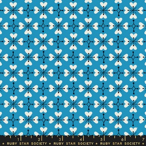 Smol by Kimberly Kight for Ruby Star Society - Coeur De Fleur in Bright Blue Item # RS3018 16 - yardage