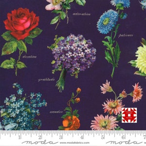 Moda Flea Market Fresh by Cathe Holden - Botanicals in Purple Art.#7372 16