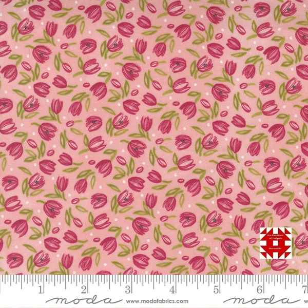 Moda Tulip Tango by Robin Pickens - Tiny Tulip Floral Print on Princess (Item # 48713 17) - yardage