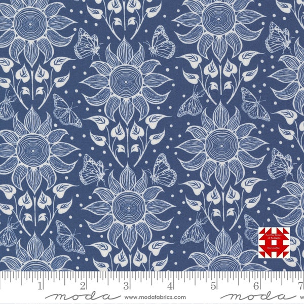 Moda Sundance by Crystal Manning - Sun Medallions Print on Indigo (Item #11902 21) - yardage