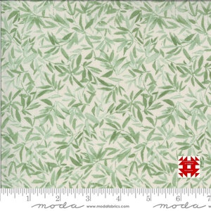 Moda Lulu by Chez Moi - Leaves in Linen  (Item # 33582 25) - 29” x 44” Remnant