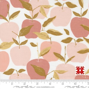 Moda Midnight in the Garden by Sweetfire Road - Enchanted Apple Print on Mint Blush (Item #43121 11) - yardage