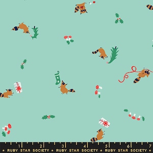Ruby Star Society Jolly Darlings - Tanuki Print in Frost (Item # RS5083 13) - yardage