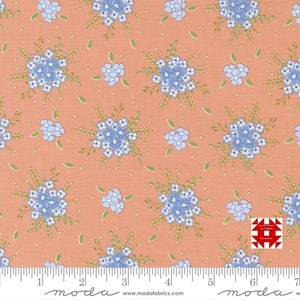 Moda Peachy Keen by Corey Yoder of Coriander Quilts - Blooming Floral Print on Peach Blossom (Item # 29172 18) - yardage