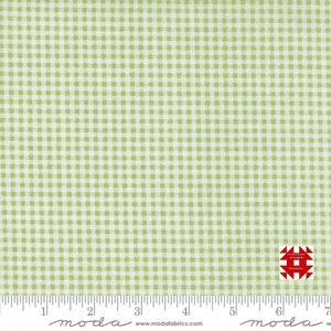 Moda Peachy Keen by Corey Yoder of Coriander Quilts - Weathered Gingham Print on Fern (Item # 29176 13) - yardage