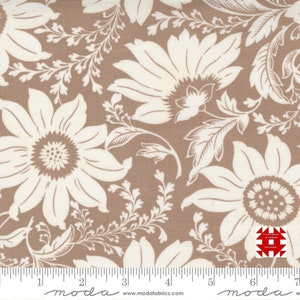 Moda Christmas Stitched by Fig Tree & Co - Large Poinsettia Print on Pinecone (Item # 20440 17) - yardage