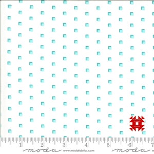 Moda Homestead by April Rosenthal - Blue Geometric Print on Cloud (Item # 24096 23) - yardage