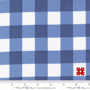 Moda Sunwashed autorstwa Corey&#39;a Yodera z Coriander Quilts - Check Print on Midnight (nr artykułu 29165 21) - metraż