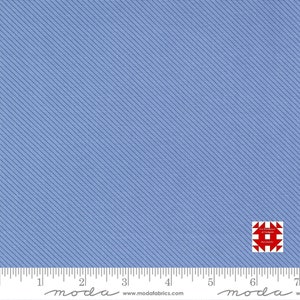 Moda Peachy Keen by Corey Yoder of Coriander Quilts - Bias Stripe Print on Blue (Item # 29177 25) - yardage