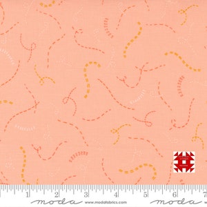 Moda Sew Wonderful di Paper and Cloth Design Studio - Stampa Stitch In Time Blender su Peachy (articolo n. 25116 15) yardage