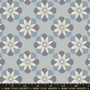 Floradora by Jen Hewett for Ruby Star Society - Cherry Blossom Print in Steel (Item # RS6022 14) - yardage