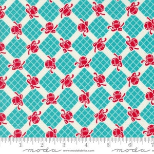 Moda Kitty Christmas by Urban Chiks - Bells Checks and Plaid Print on Frost (Item #31203 17) - yardage