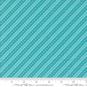 Moda Kitty Christmas by Urban Chiks - Stripe Print on Icicle (Item #31205 16) - yardage