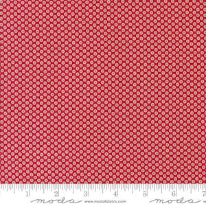 Moda Kitty Christmas by Urban Chiks - Polka Dot Print on Berry (Item #31204 12) - yardage