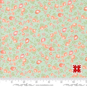 Moda Abloom autorstwa Corey&#39;a Yodera z Coriander Quilts - kwiatowy nadruk z motywem ptaków śpiewających na jajku Robinsa (nr artykułu 29212 18) - metraż