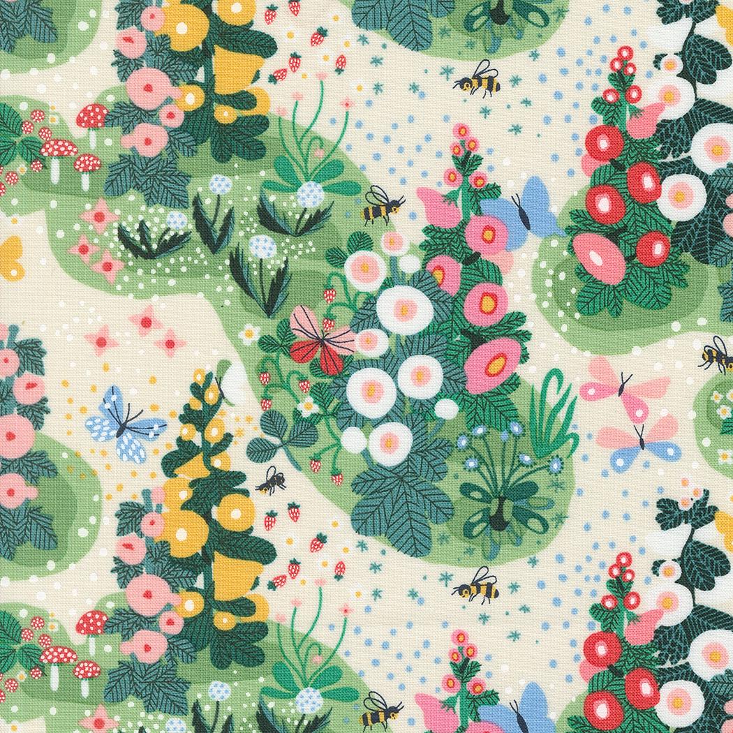 Moda Love Letter by Lizzy House - Fairy Garden Landscape Floral