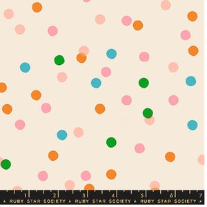 Ruby Star Society Carousel by Melody Miller - Spritz Print in Natural (Item # RS0096 11) - yardage