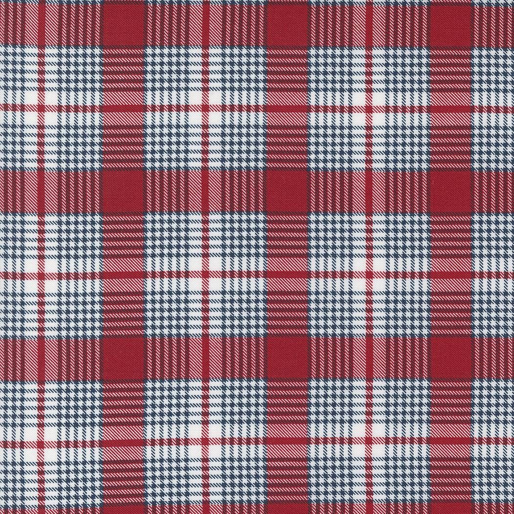 Moda Stateside by Sweetwater - Checks and Plaid Print on Apple Red ...