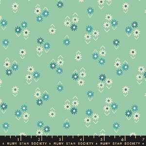 Ruby Star Society Juicy by Melody Miller - Baby Flowers Print on Moss (Item # RS0092 15) - yardage