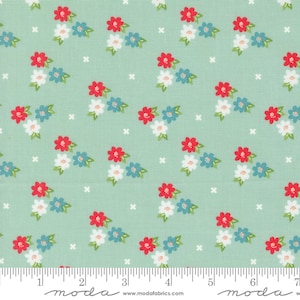 Moda Laguna Sunrise by Sherri & Chelsi - Morning Glory Blumenbild am Himmel ihrer Heimatstadt (Artikelnr. 37682 15) - Meterware