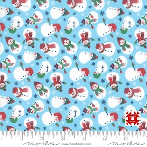 Moda Jolly Season by Abi Hall - Snowmen on Frost (Item # 35342 12) yardage