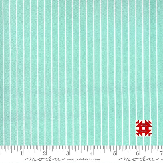 Sunday Stroll: Wide Stripe in Aqua Sunday Stroll: Wide Stripe in Aqua