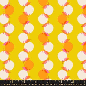 Ruby Star Society Juicy by Melody Miller - Stacked Up Print on Golden Hour (Item # RS0090 14) - yardage