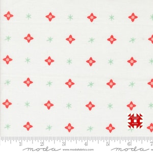Moda Tiny Christmas by Lizzy House - Weihnachtsstern Blender Print auf Schnee (Artikelnr. 37135 11) - Meterware