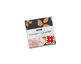 Moda Midnight in the Garden Mini Charm Pack by Jackie MacDonald of Sweetfire Road