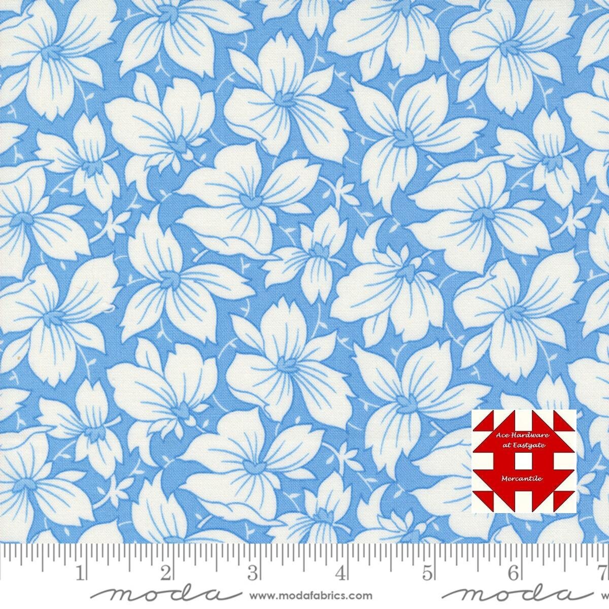 Moda Denim & Daisies by Fig Tree - Sunday Best Floral Print on ...