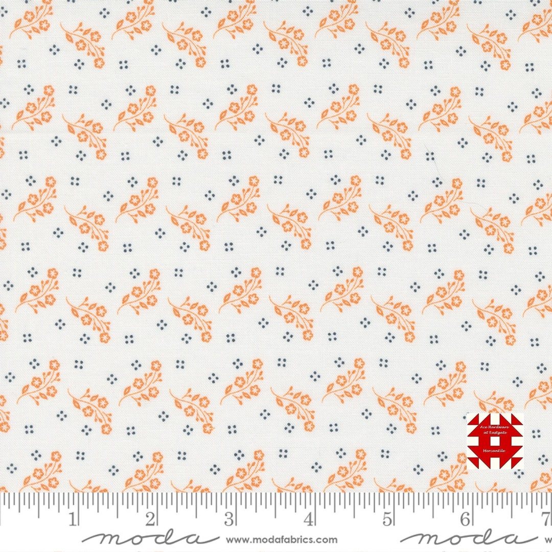Moda Linen Cupboard by Fig Tree & Co - Orange Tossed Blooms Blender ...