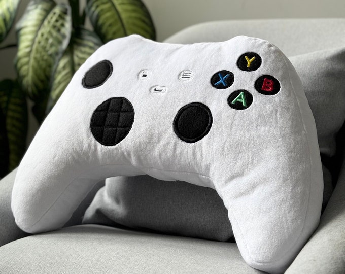 Game Controller Pillow - Controller Cushion - Game Room Decor - Plush Game Controller - Video Game Pillow - Gamer Pillow