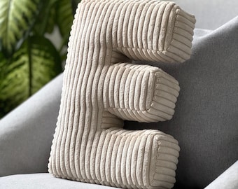Cream Alphabet Letter Pillow - Letter Pillow - Corduroy Pillow - Corduroy Letter - Nursery Pillow - Baby Room Decor