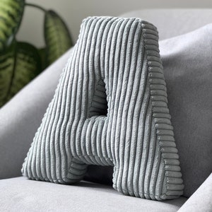 Mint Alphabet Letter Pillow Letter Pillow Initial Pillow Corduroy Pillow Corduroy Letter Nursery Pillow Baby Room Decor image 1