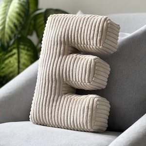 Creme Alphabet Buchstaben Kissen - Buchstaben Kissen - Cord Kissen - Cord Buchstabe - Kinderzimmer Kissen - Babyzimmer Dekor