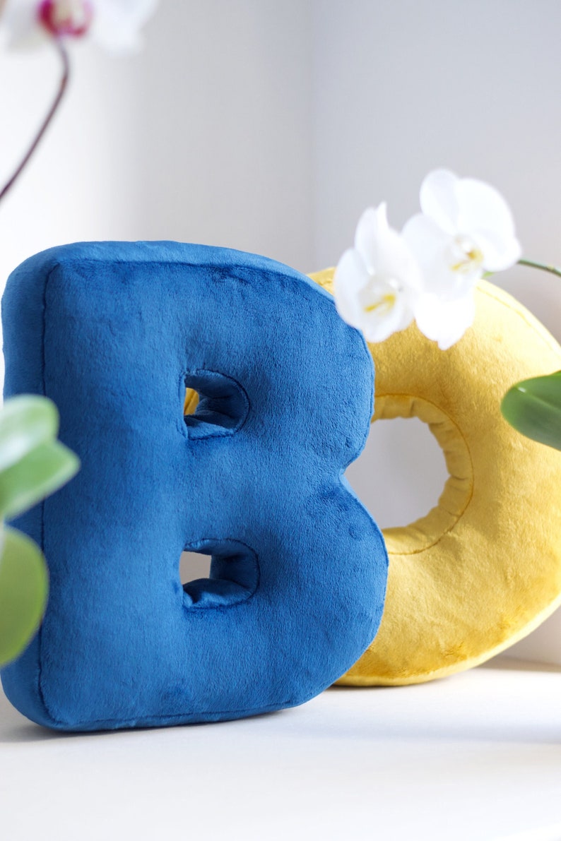 Initial Pillow Alphabet Pillow Letter Pillow Fabric Etsy
