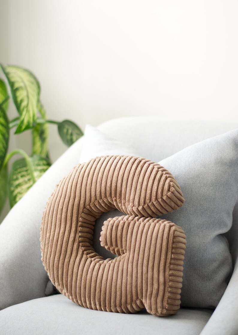 Alphabet Letter Pillow Corduroy Letter Alphabet Pillow Etsy