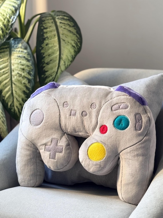GameCube Controller Pillow - Controller Cushion - Game Room Decor - Plush Game Controller - Video Game Pillow - Gamer Pillow