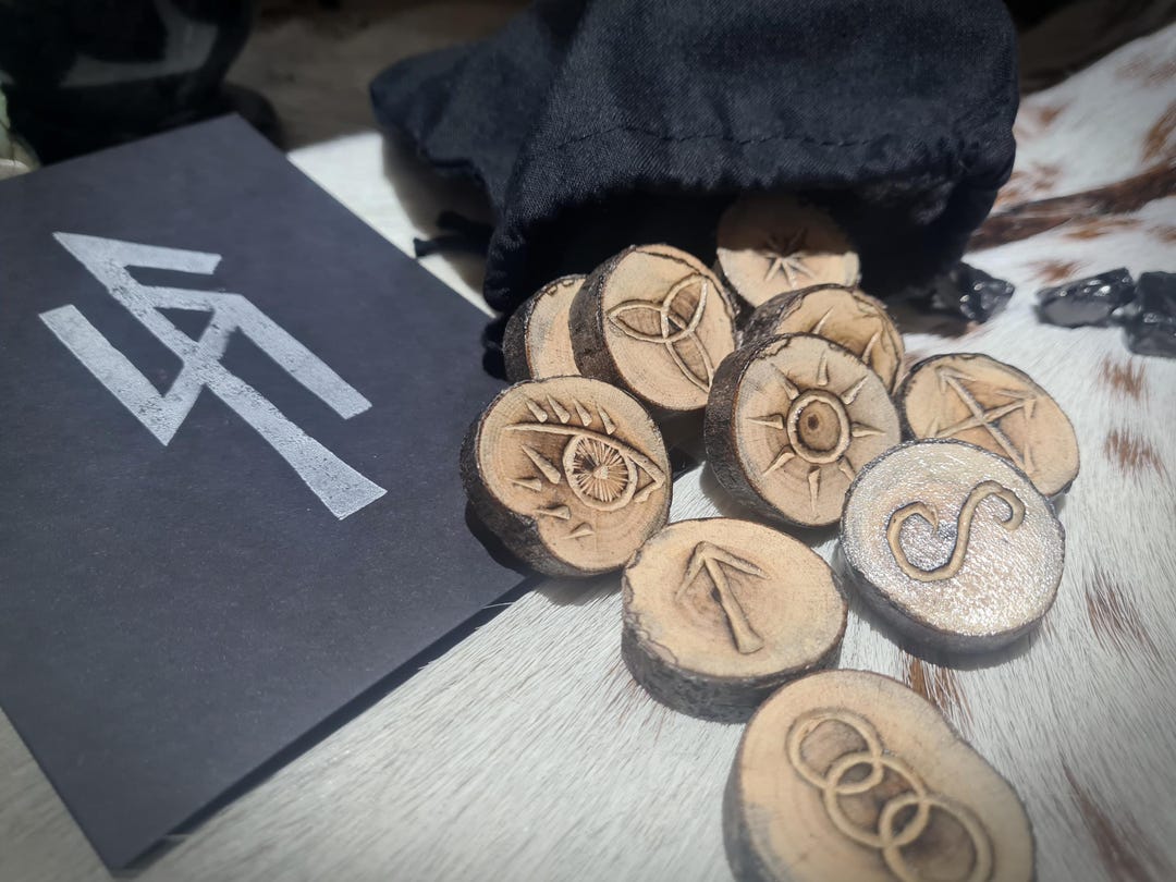 Witches Rune Set. 13 Witches Runes Hand Crafted and Carved From a ...