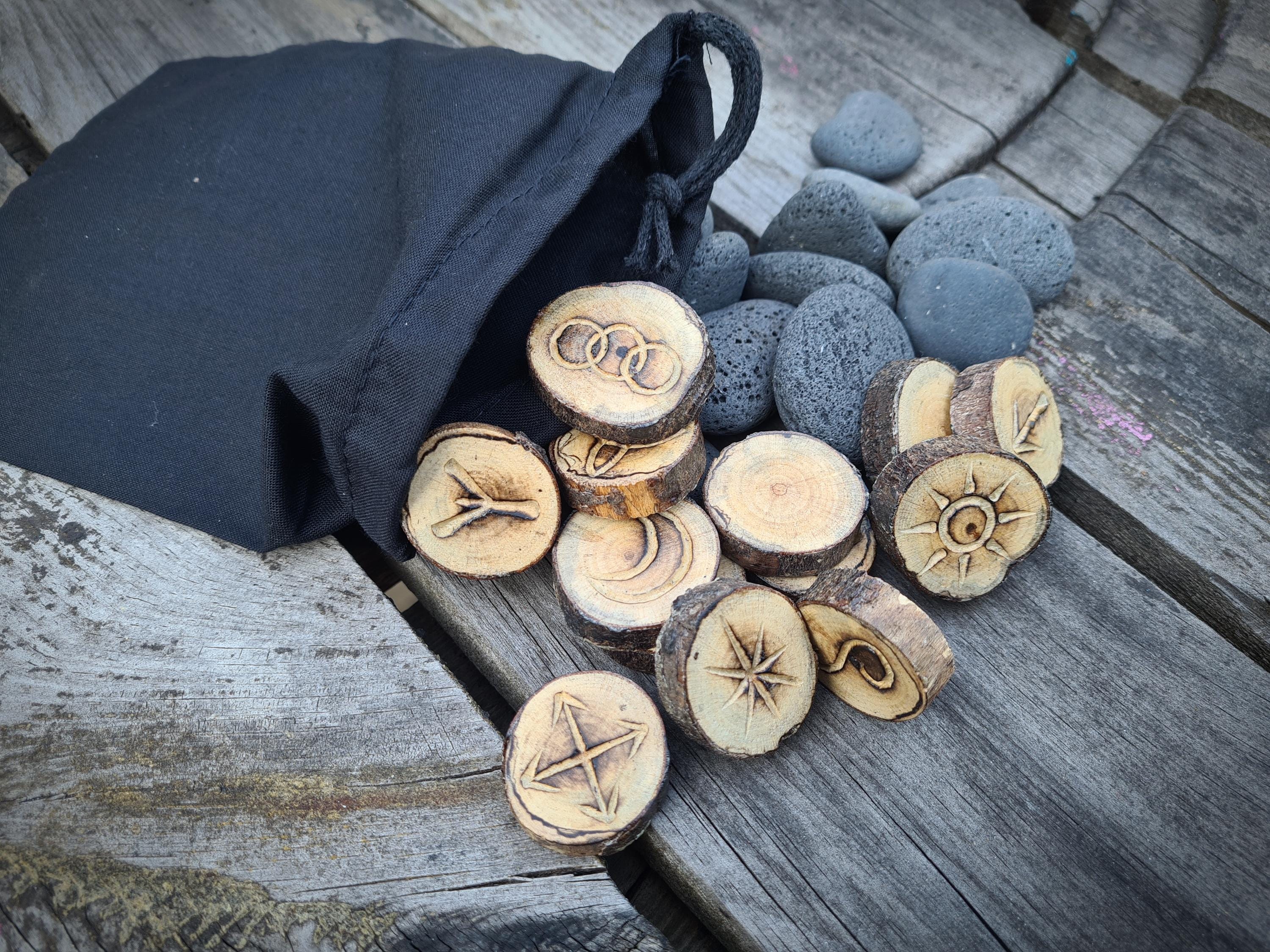 Witches Foot Rune Witches Rune Set. 13 Witches Runes Hand Crafted and Carved From a ...