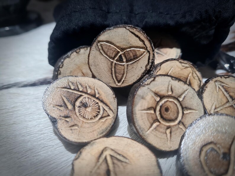 Witches Rune Set. 13 Witches Runes Hand Crafted and Carved From a ...